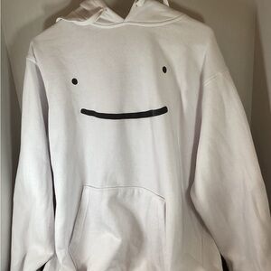 Smile Face Hoodie. 🙂  Color- White/ Black. Size Extra Large